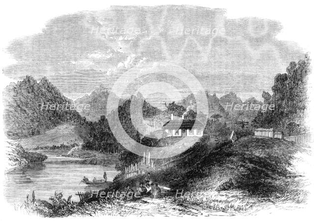 Church missionary station on the Waikato River, New Zealand, 1864. Creator: Unknown.