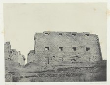 Palais de Karnak, Grands Pylones du Sud-Ouest; Thèbes, 1849/51, printed 1852. Creator: Maxime du Camp.