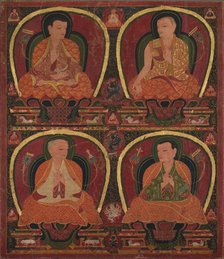 Four Seated Masters, c. 1450. Creator: Unknown.