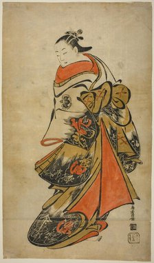 The Actor Fujimura Handayu II as Oiso no Tora, c. 1715. Creator: Torii Kiyomasu I.