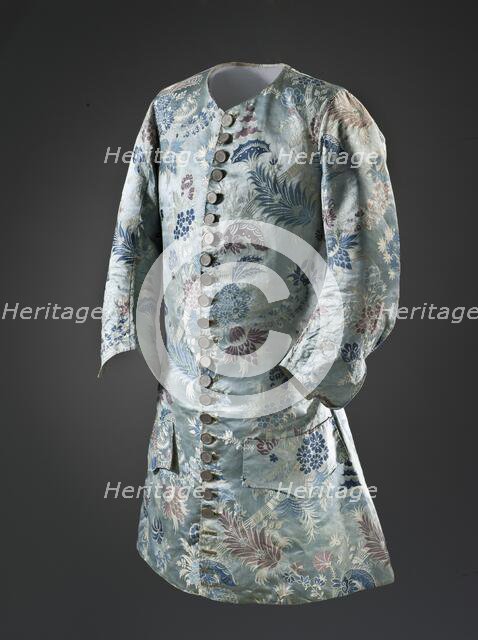 Man’s "bizarre" silk sleeved waistcoat, France, c.1715. Creator: Unknown.