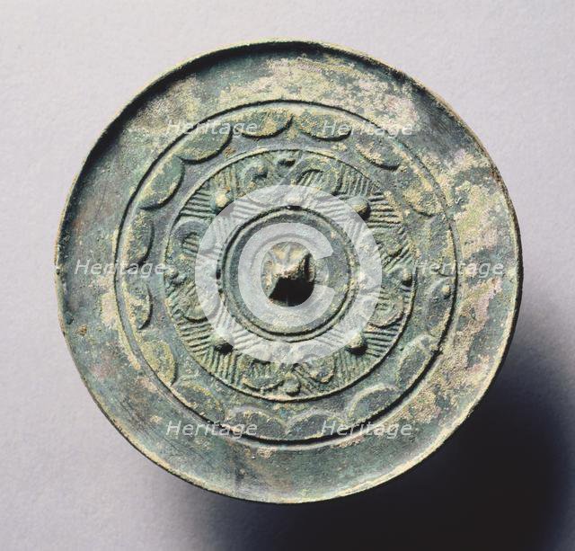 Mirror with Four Dragons Pattern, 5th-3rd Century BC. Creator: Unknown.