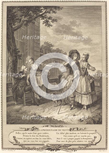 La promenade du matin, 1774. Creator: Charles Louis Lingée.