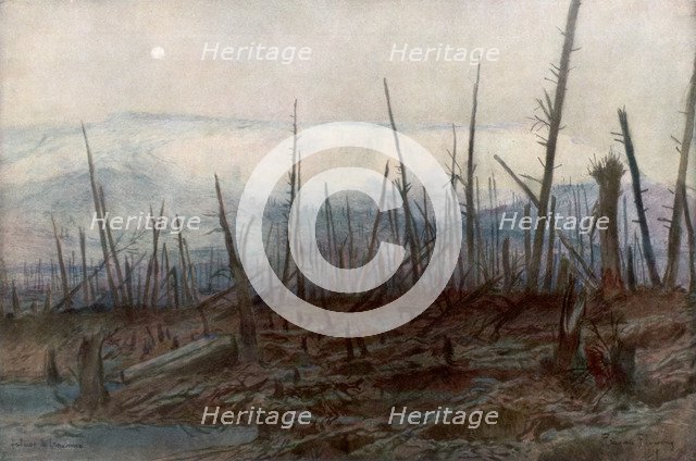 'The Cliff of Craonne', c1917, (1926).Artist: Francois Flameng