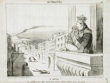 À Naples - Le meilleur des rois continuant à faire régner l'ordre dans ses états, 1851. Creator: Honore Daumier.
