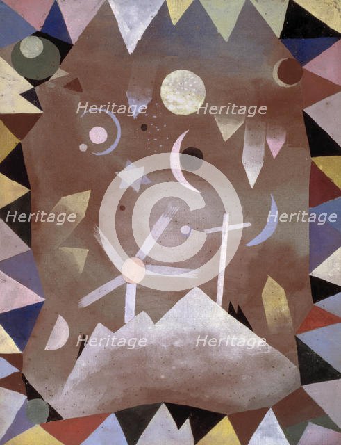 Über Bergeshöhe (Above Mountain Summit), 1917. Creator: Klee, Paul (1879-1940).