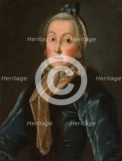 Portrait of Countess Anna Danilovna Trubetskaya (1710-1780), née Drutskaya-Sokolinskaya, Second Half of the 18th cen.. Artist: Anonymous  