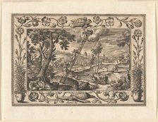 Jacob's Dream, from Landscapes with Old and New Testament Scenes and Hunting Scenes, 1584. Creator: Adriaen Collaert.