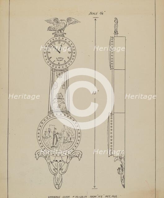 Clock, c. 1938. Creator: John Dieterich.