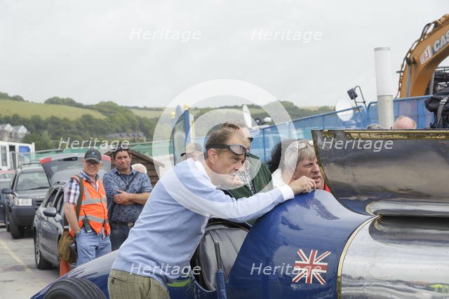 1925 Sunbeam 350 hp driven by Don Wales at Pendine Sands 2015. Creator: Unknown.