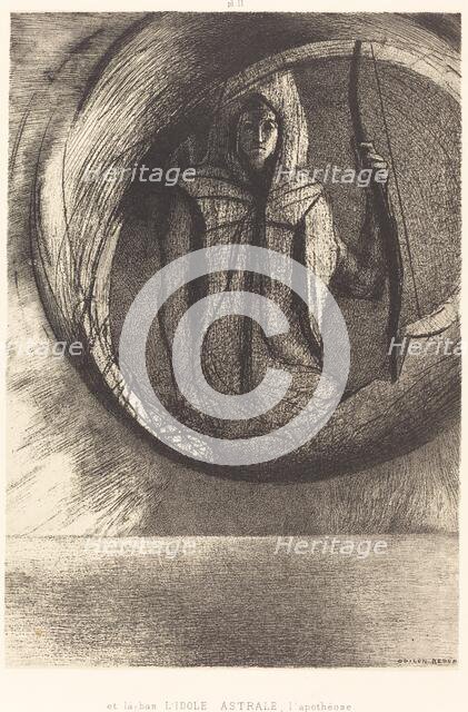 Et la-bas l'idole astrale, l'Apotheose (And beyond, the star idol, the apotheosis), 1891. Creator: Odilon Redon.