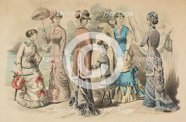 Fashion plates - Latest Paris Fashions, 1880. Creator: Unknown.