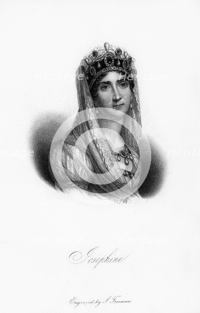 Joséphine de Beauharnais, first wife of Napoléon Bonaparte, and Empress of France, 19th century.Artist: Freeman