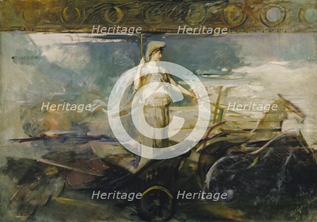 Minerva in a Chariot, ca. 1894. Creator: Abbott Handerson Thayer.