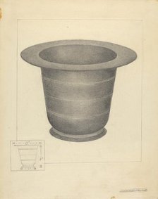 Pewter Commode Form, c. 1939. Creator: Charles Garjian.