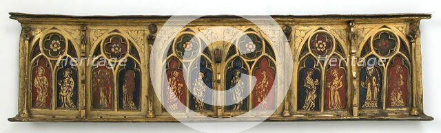 Plaque with Six Inset Panels, French, 14th century. Creator: Unknown.