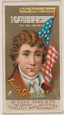 Francis Scott Key, from the series Great Americans (N76) for Duke brand cigarettes, 1888., 1888. Creator: Unknown.