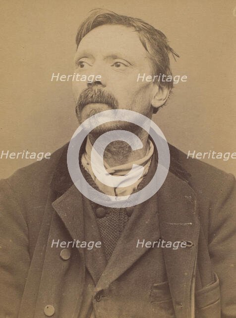 Willems. Charles, Louis. 52 ans, né à Houndchocte (Nord). Tailleur d'habits. Anarchiste. 1..., 1894. Creator: Alphonse Bertillon.