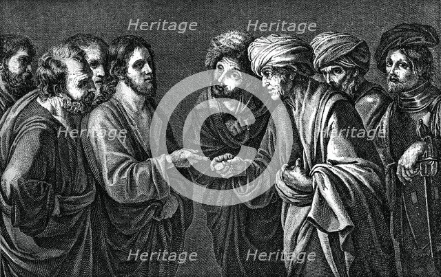 'The Tribute to Caesar', 17th century, (1870). Artist: Unknown