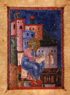 Saint Matthew the Evangelist (Manuscript illumination from the Matenadaran Gospel), 1270.