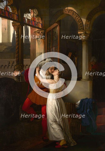 L'ultimo bacio dato a Giulietta da Romeo (The Last Kiss of Romeo and Juliet), 1823. Creator: Hayez, Francesco (1791-1882).