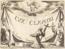 Frontispiece for "The Light of the Cloister", 1628. Creator: Jacques Callot.