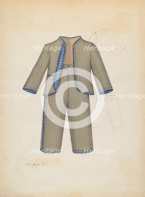Boy's Suit, c. 1937. Creator: Sara Garfinkel.