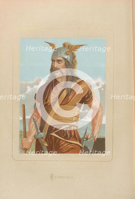 Spartacus. From: Hombres y mujeres ce?lebres de todos los tiempos by Juan Landa, 1875-1877. Creator: Anonymous.