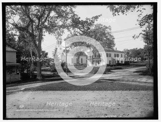 Church and court house, York Village, Me., between 1900 and 1906. Creator: Unknown.