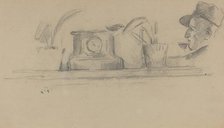The Artist's Father and Objects on a Mantel [verso], 1877/1881. Creator: Paul Cezanne.