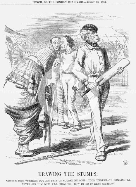 'Drawing The Stumps', 1862. Artist: John Tenniel