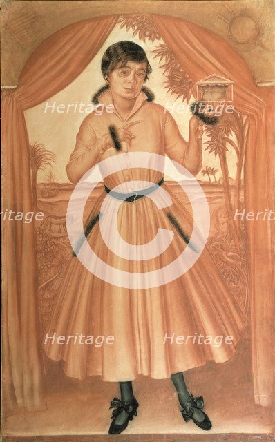 Portrait of the artist's wife, c. 1917. Artist: Yakovlev, Alexander Yevgenyevich (1887-1938)