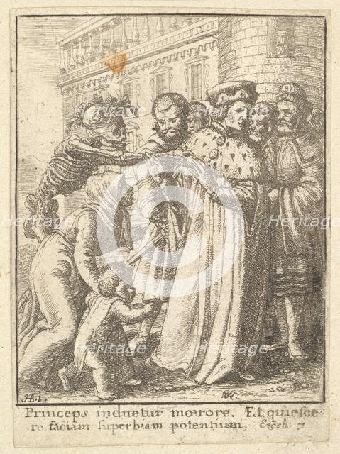 Duke, from the Dance of Death, 1651. Creator: Wenceslaus Hollar.