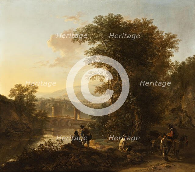 Landscape with a Draftsman, c1645. Creator: Jan Dirksz Both.