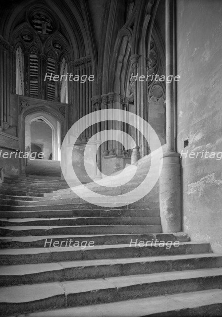 'Sea of Steps', Wells Cathedral, Somerset, 1948. Artist: Herbert Felton.