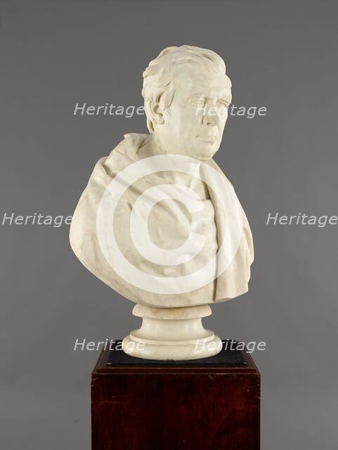 Bust of David Cox (1783-1859), 1860. Creator: Peter Hollins.
