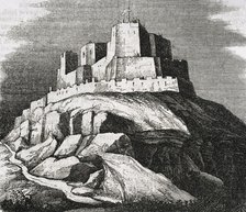 Templar Castle of Monzón, Spain, 1852. Creator: Ildefonso Cibera.
