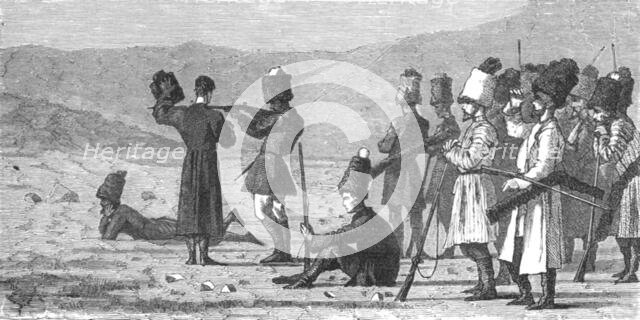 'Cossack's at shooting practice; The Caucasus', 1875. Creator: Unknown.