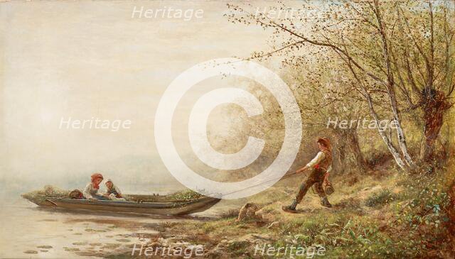 Landscape with Boatman, 1882. Creator: James Crawford Thom.