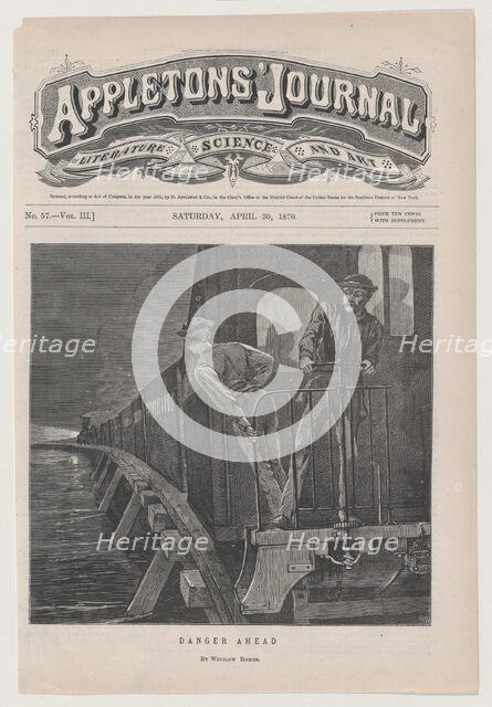 Danger Ahead (Appleton's Journal, Vol. III), April 30, 1870. Creator: Unknown.