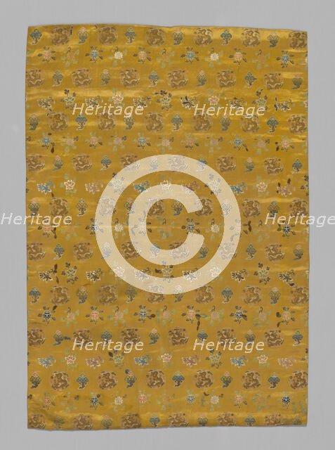 Panel (Furnishing Fabric), China, Qing dynasty(1644-1911), 1800/50. Creator: Unknown.