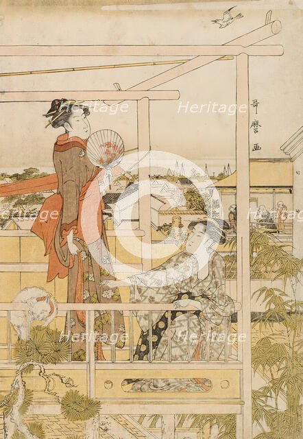 Drying Clothes (Monohoshi), Japan, c. 1790. Creator: Kitagawa Utamaro.