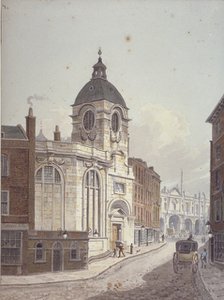 Church of St Benet Fink, Threadneedle Street, City of London, 1810. Artist: George Shepherd