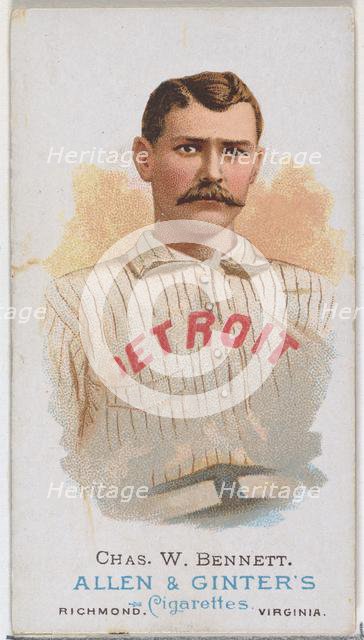 Charles W. Bennett, Baseball Player, from World's Champions, Series 1 (N28) for Allen & Gi..., 1887. Creator: Allen & Ginter.