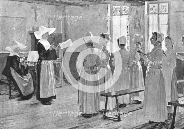 ''The Singing Lesson, after W Gay', 1891. Creator: Unknown.