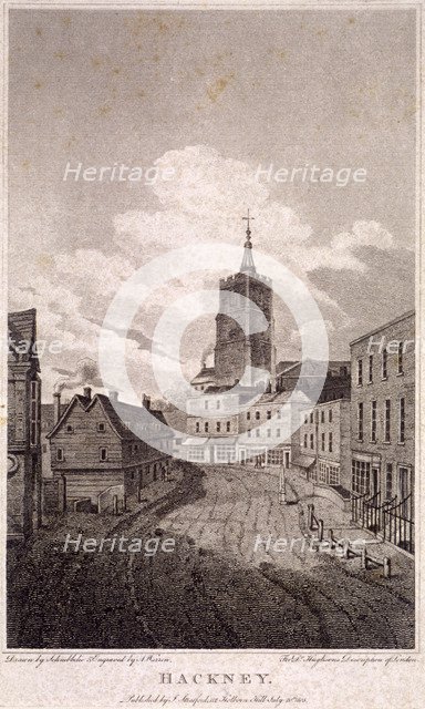 Mare Street, Hackney, London, 1805.  Artist: AW Warren