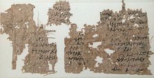 Papyrus Fragments, Coptic, 4th-7th century. Creator: Unknown.