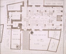 Plan of the Church of St Peter upon Cornhill, London, 1815. Artist: Anon