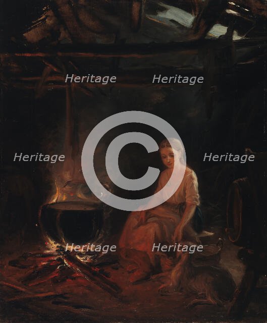 A Peasant Girl by the Pot. Creator: Robert Wilhelm Ekman.