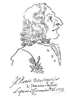 Caricature of composer Antonio Vivaldi, 1723. Artist: Ghezzi, Pier Leone (1674-1755)